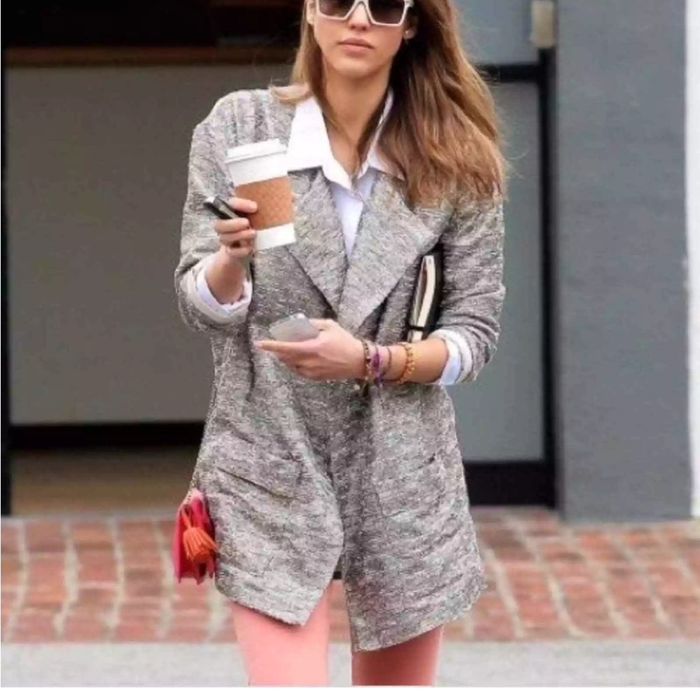 Joe’s Jeans Metallic Tweed Cocoon Coat Size XS